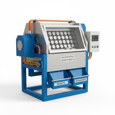 Número de imán 44 Separador electromagnético Modo de trabajo automático con método de aislamiento E para separación de materiales magnéticos