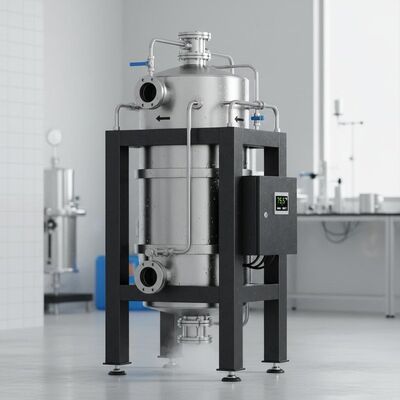 Separador magnético húmedo de estructura cilíndrica fabricado en acero inoxidable o acero al carbono y recubrimiento anticorrosión para hasta 80°C