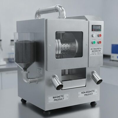 99.9 Máquina de separación magnética diseñada para alimentación Tamaño 0-1,2 mm Tamaño de material 83-5000 μm Operaciones de separación magnética