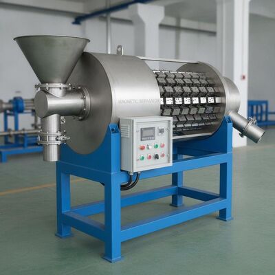 Diámetro de la cáscara 600 a 1500 mm Separador magnético de partículas para material Tamaño 83 a 5000 micrómetros Equipo de separación magnética