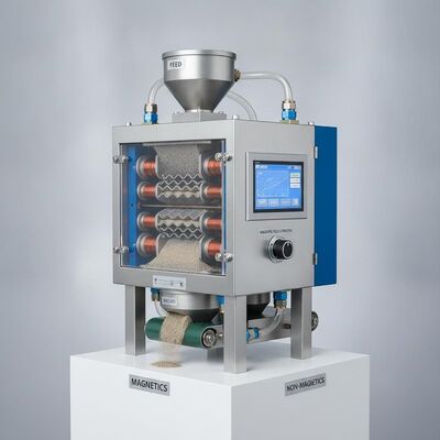 Separador magnético de alto gradiente para la separación de minerales débilmente magnéticos y partículas finas