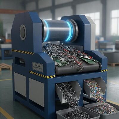 Separador electromagnético EM-2024 Separación de materiales magnéticos Aplicaciones de reciclaje de minería enfocadas en la clasificación de materiales