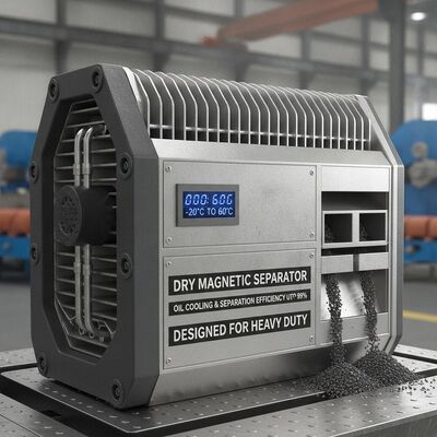 Temperatura de funcionamiento -20 °C a 60 °C Separador magnético seco que ofrece refrigeración de aceite y eficiencia de separación de hasta el 99 por ciento Diseñado para servicio pesado