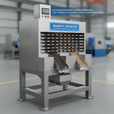 Separador magnético Separador magnético permanente personalizado Ideal para eliminar partículas finas de hierro de materiales a granel