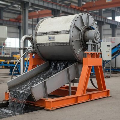 Separador magnético húmedo horizontal o inclinado con estructura cilíndrica y categoría de aislamiento E, adecuado para el procesamiento de minerales