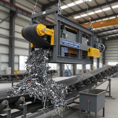 Separación magnética permanente de contaminantes ferrosos con banda ancha