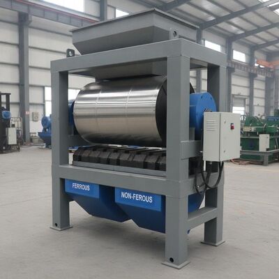 Diámetro del tambor magnético de 500 a 2000 mm Separador magnético seco Apto método de instalación mecánica o manual para aplicaciones industriales