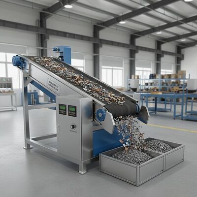 Separación de metales ferrosos de materiales no metálicos Separador electromagnético con intensidad de campo magnético de 0,5 a 1,5 Tesla para clasificación