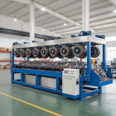 Separación de metales ferrosos de materiales no metálicos Separador electromagnético que ofrece 44 imanes y voltaje personalizado para la clasificación