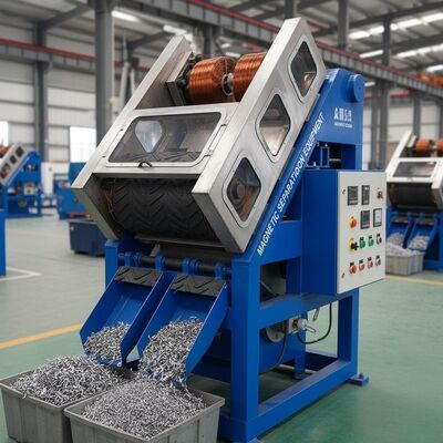 Separador Electromagnético de Voltaje Personalizado Operación Automática Separación de Metales Ferrosos Materiales No Metálicos Equipo de Separación Magnética