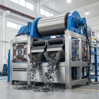 Separación de metales ferrosos de materiales no metálicos Separador electromagnético con funcionamiento automático y método de aislamiento E para clasificación