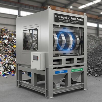 Separador Magnético Seco de Fuerte Magnetismo Diseñado para un Rendimiento de Separación Consistente en los Sectores de Reciclaje y Minería