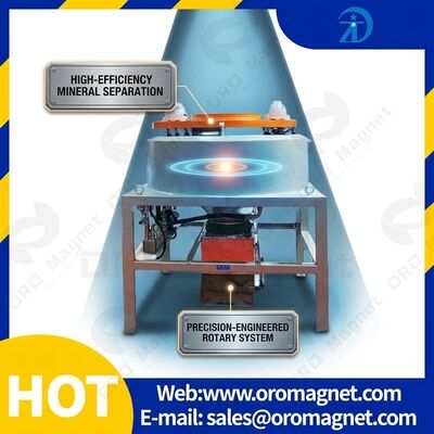 Tamaño de alimentación 20-325 Máquina de separador magnético de malla Fondo Intensidad magnética 10000-15000Gauss Ideal para tareas de separación
