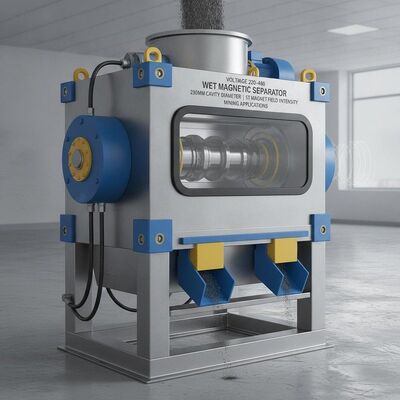Separador magnético húmedo de voltaje 220480 con un diámetro de cavidad de 250 mm y una intensidad de campo magnético de 5 T adecuado para aplicaciones mineras