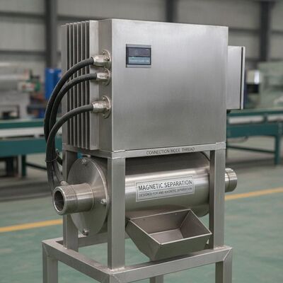 Enfriamiento natural Descarga automática de hierro Separador magnético permanente Voltaje de trabajo Modo de conexión 380 V Rosca diseñada para separación magnética